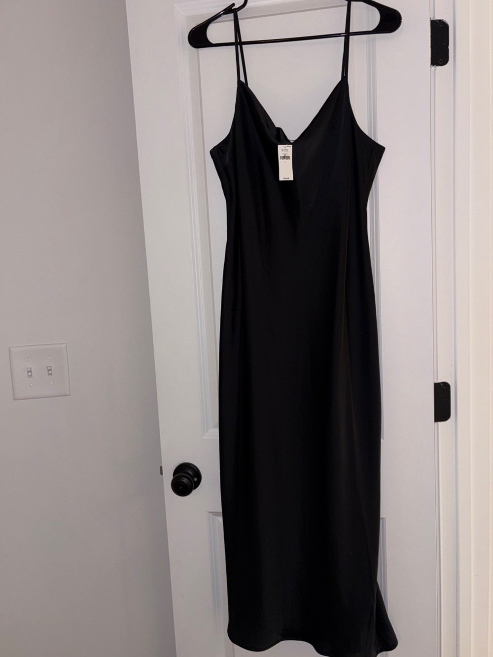 Banana Republic Factory Black Strapless Slip Dress